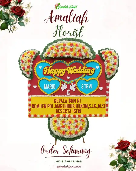 Papan Bunga Pernikahan Pangkemiri